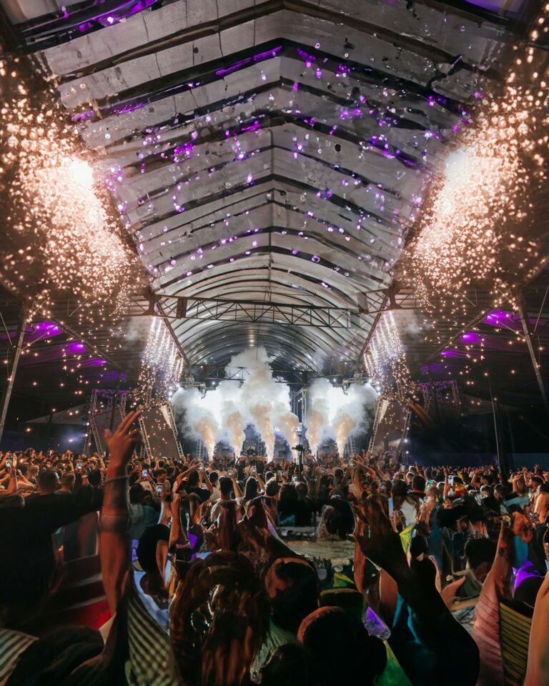 Vibrant concert scene in Uberlândia, MG, Brasil, capturing the energy of the crowd.